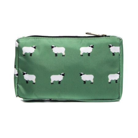 Sheep Make Up Bag Green