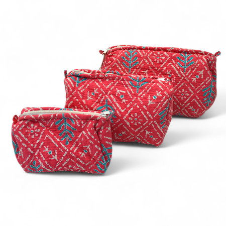 Fern Diamond Wash Bags SMALL