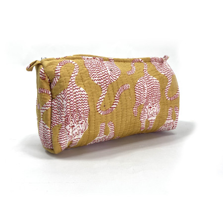 Yellow Tiger Cosmetic Bag