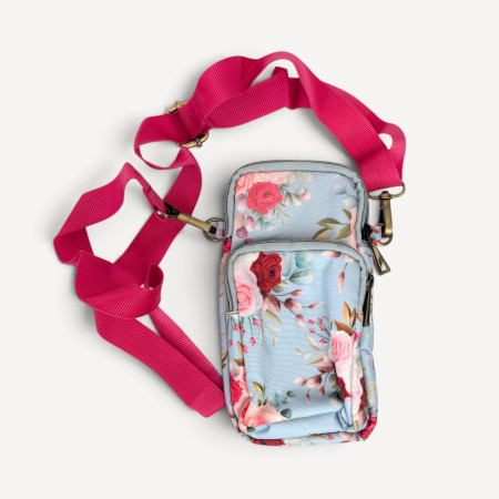Rose Phone Bag - Blue
