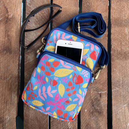 Leaves Phone Bag Turquoise