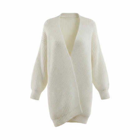 Short Knitted Cardigan X Large White