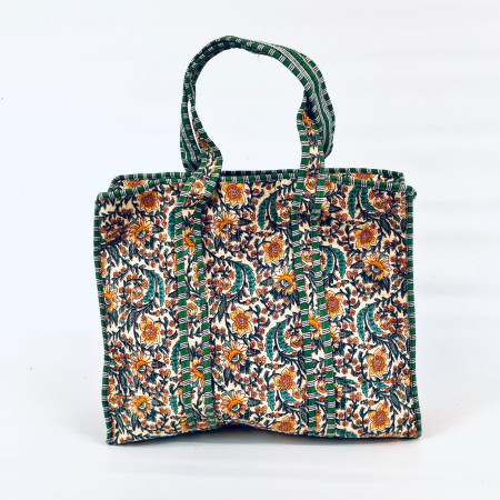 Lucknow Large Quilted Tote Bag
