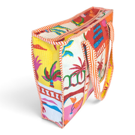 Large Quilted Tote Bag - Multi