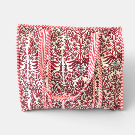 Large Quilted Tote Bag - Pink