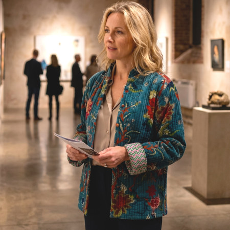 Bela Velvet Quilted Jacket