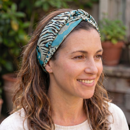 Recycled Sari Knotted Hairband 3