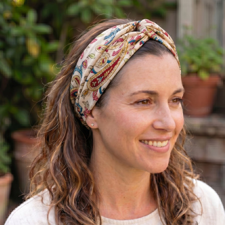 Recycled Sari Knotted Hairband 8