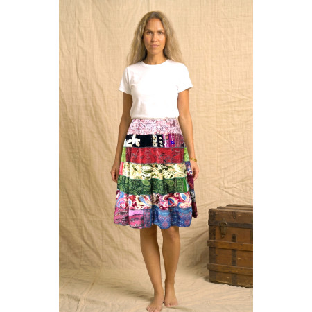 Tiered Midi Skirt
