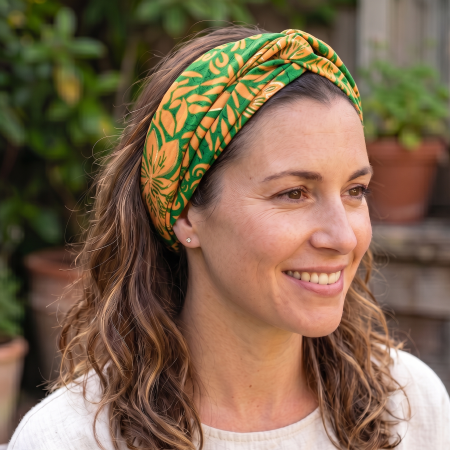 Recycled Sari Knotted Hairband 3