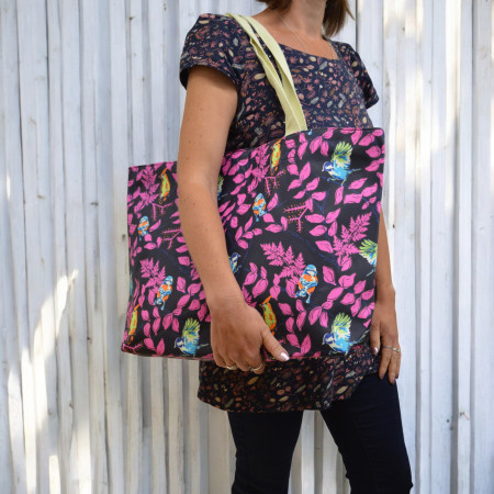 Bright Bird Maxi Bag Purple
