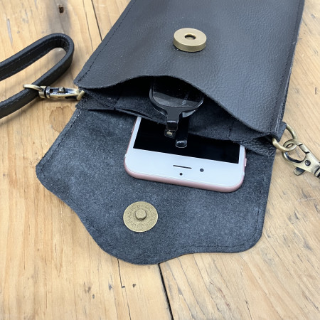Leather Bag Dark Grey