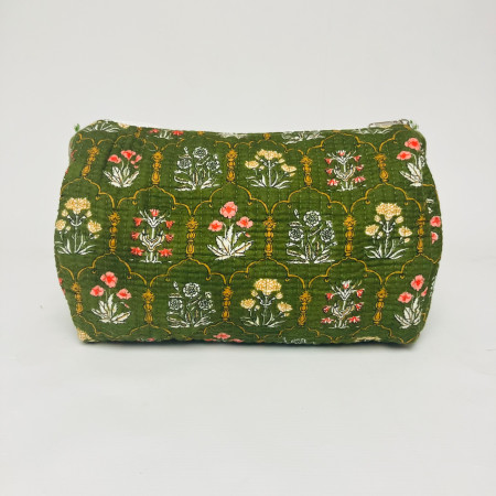 Buta Floral Cosmetic Bag Green