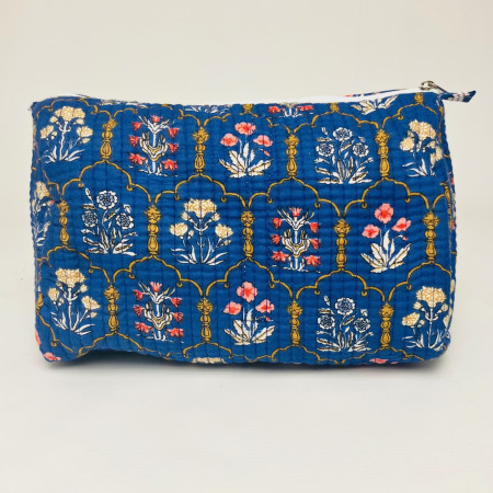 Buta Floral Cosmetic Bag Blue