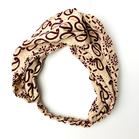 Recycled Sari Knotted Hairband 7