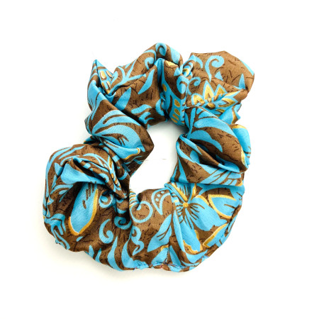Recycled Sari Hair Scrunchie C07