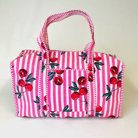 Quilted Duffle Bag - Pink