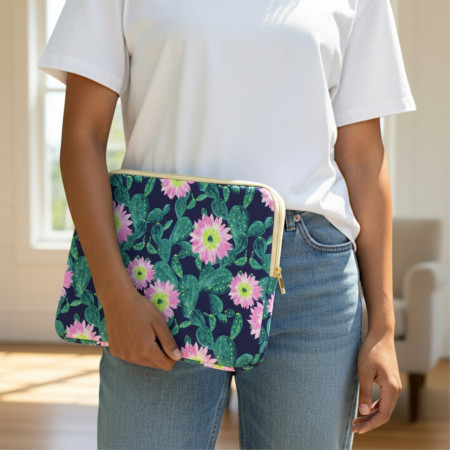 Cactus Laptop/ Portfolio Folder Blue