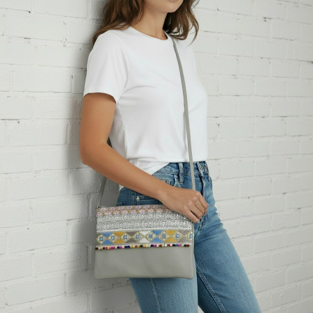 Milos Clutch Bag Grey