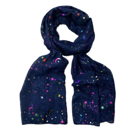 Foil Glittery Moon Navy