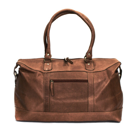 All Leather Travel Bag Brown
