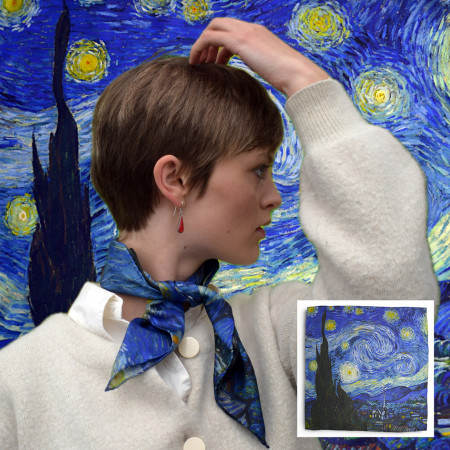 100% Mulberry silk - Van Gogh
