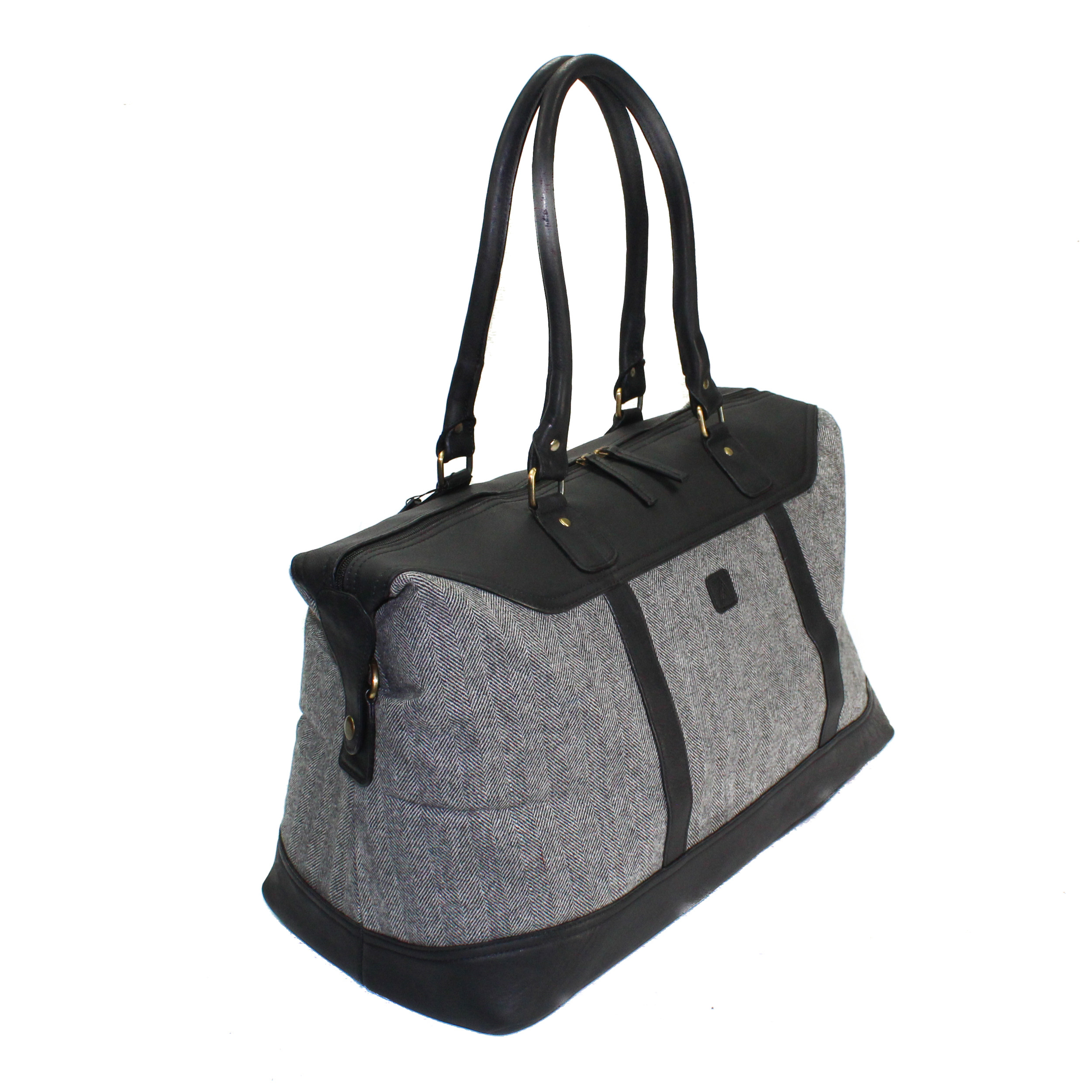 Herringbone Black Travel Bag