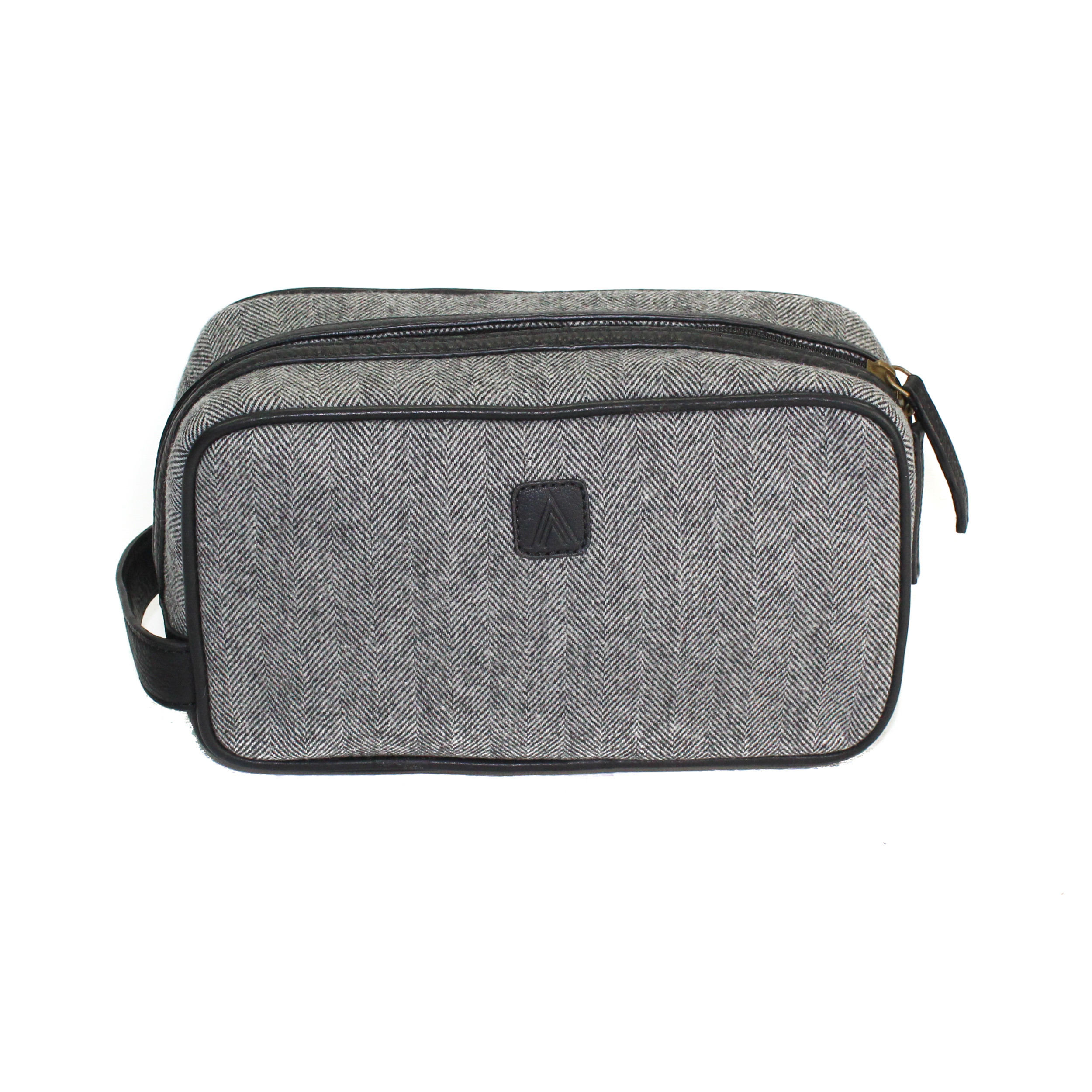 Herringbone Black Toiletry Bag