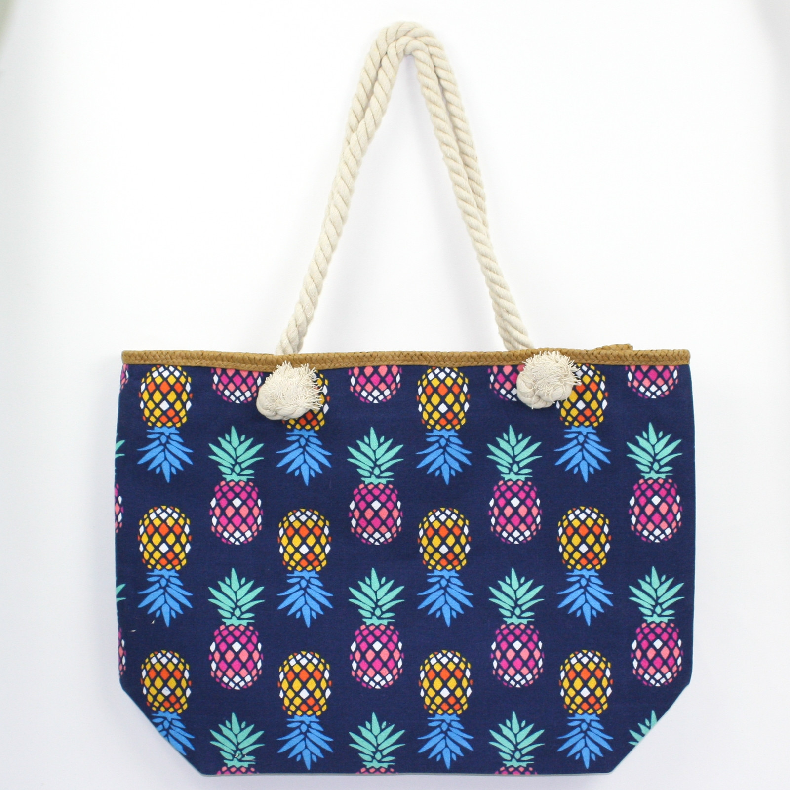 Colourful Pineapple Rope Bag Blue