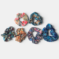 Recycled Sari Hair Scrunchies Pack 2