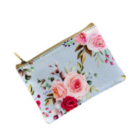 Rose Coin Purse Light Blue