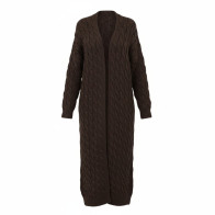 Long Knitted Cardigan M/L Brown 