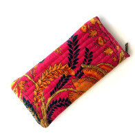 Quilted Velvet Glasses Case Fushia