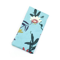 Passion Flower Glasses Case Light Blue