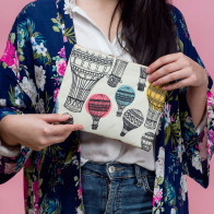 Balloon Flight Flat Make-Up Bag White