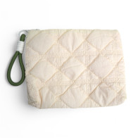 Quilt Make Up Bag Cream