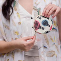 Balloon Flight Round Purse White