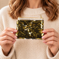Sequin Coin Purse Gold