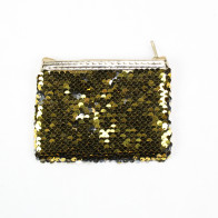 Sequin Coin Purse Gold