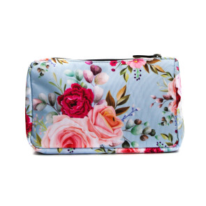 Rose Make Up Bag Light Blue