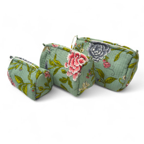 Cottage Garden Wash Bags Blue