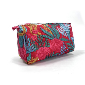 Red Jungle Cosmetic Bag