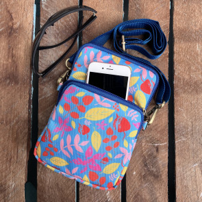 Leaves Phone Bag Turquoise