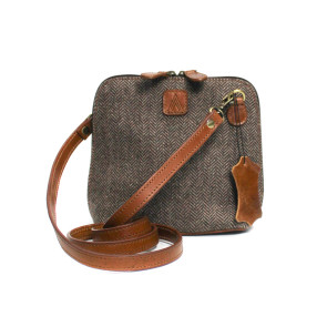 Herringbone Brown Clutch Bag 
