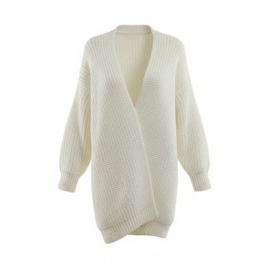 Short Knitted Cardigan X Large White