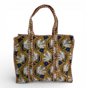 Alina Quilted Tote Bag Yellow