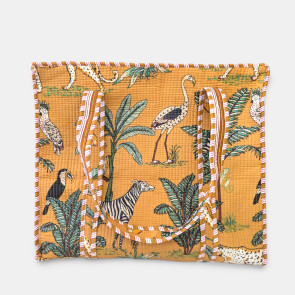 Large Quilted Tote Bag - Yellow