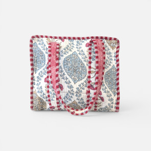 Small Quilted Tote Bag - White
