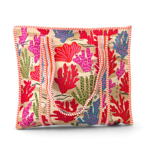 Large Quilted Tote Bag - Multi