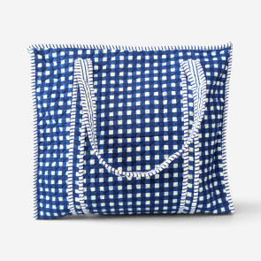 Large Quilted Tote Bag - Blue